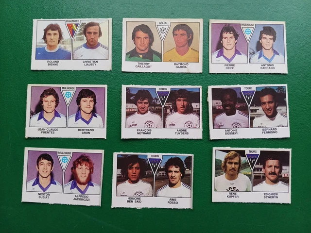 PANINI pour album FOOTBALL 79 France - lot de 9 vignettes