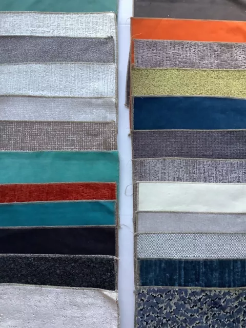 Lot Of Upholstery Fabric Samples Thayer Coggin 24 Pcs Polyester Solid Colors