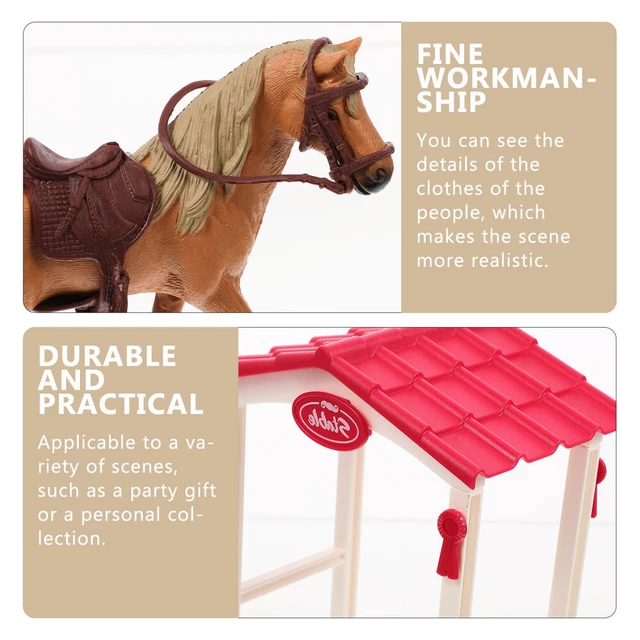 1 Set Schöne Kleine Dekorative Imitiert Pferd Stabile Für Spielen Decor Kinder 6