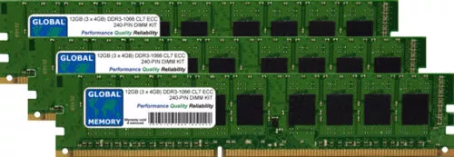 12GB (3x4GB) DDR3 1066MHz PC3-8500 240-PIN ECC UDIMM SERVER/WORKSTATION RAM KIT