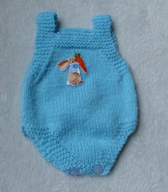 Romper bambino lavorato a maglia blu neonato