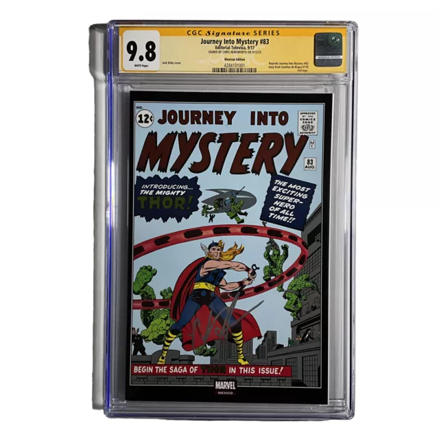 JOURNEY INTO MYSTERY #83 CGC SS 9.8 signed Chris Hemsworth 1st THOR Foil