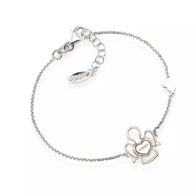 Bracelet AMEN Femme Ange avec Coeur en Argent 925‰ BRAN3