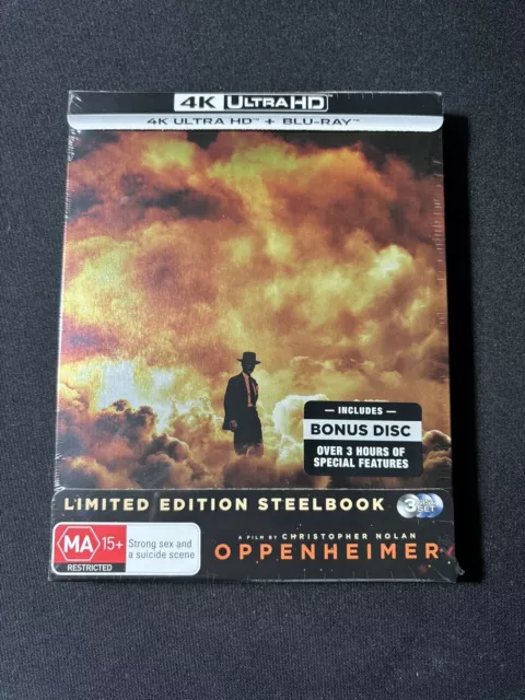 OPPENHEIMER 4K STEELBOOK Brand New - 4K + Blu-Ray + Special Features  $110.00 - PicClick AU
