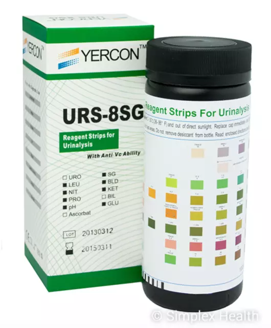 Urine Infection Test 8 Parameter Urine Dip test 100 test strips per pack.