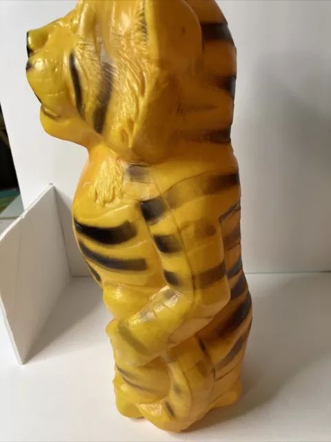 Vintage Irwin Tiger Blow Mold Coin Bank 14 1/2 Inches Tall USA Airbrushed 3