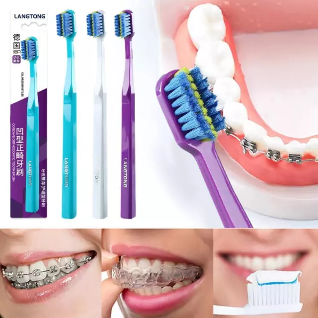 Orthodontic Toothbrush Hygiene Soft Bristles Brace Brush2 Clean