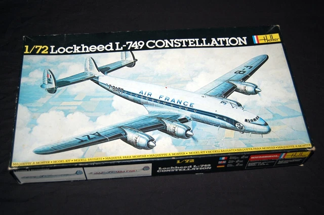 HELLER 1/72 SCALE Lockheed L-749 Constellation Model Kit 1982 First ...