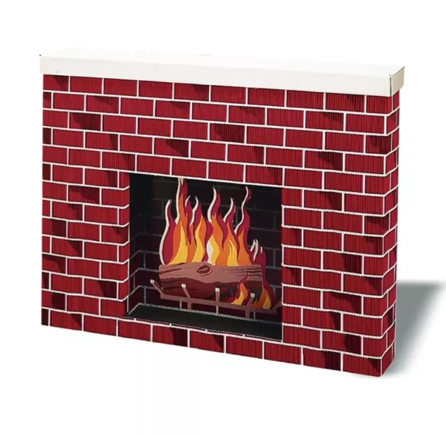 DIXON TICONDEROGA CO PAC53080 Corrugated Fireplace Tu-Tone Brick 30"H X 38"W