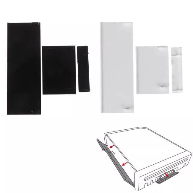 3pezzi/set coperchi copri slot porta scheda di memoria per console Nintendo Wii