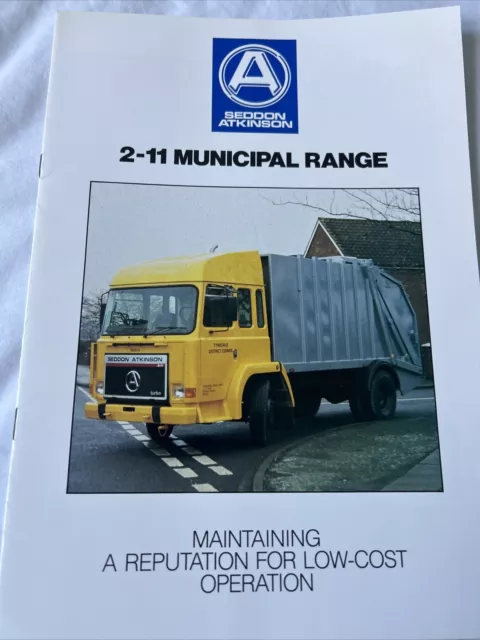 Seddon Atkinson 2-11 Municipal Range Truck Sales Information Brochure Frameable