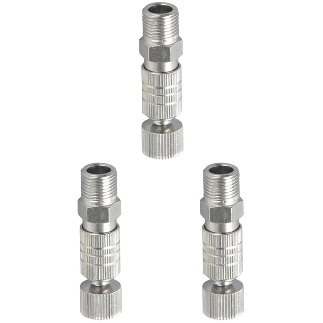 3 piezas conector de aerógrafo herramienta conector de liberación rápida aerógrafo