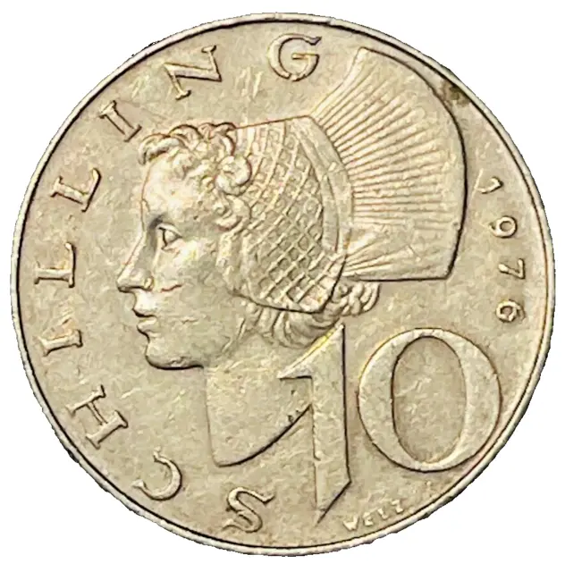 1970 Austria Coin 10 Schilling KM# 2882 Europe Foreign World Collectible Money
