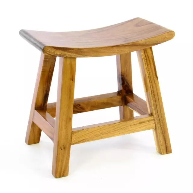 DIVERO Hocker Suar Holz Sitzhocker Schemel Holzhocker massiv behandelt