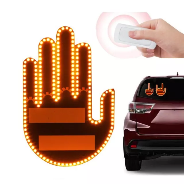 2024 Auto Finger Licht Hand Geste Licht für Auto Fenster Licht Up Zeichen Geste