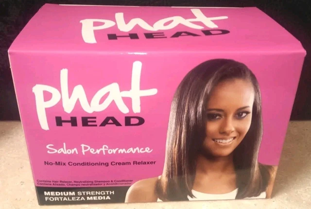 Crema acondicionadora de cabello relajante para cabello sin mezcla Phat Head Salon Performance Md Strength
