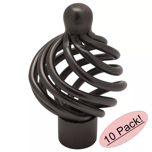 *10 Pack* Cosmas Oil Rubbed Bronze Birdcage Cabinet Knobs #9994ORB