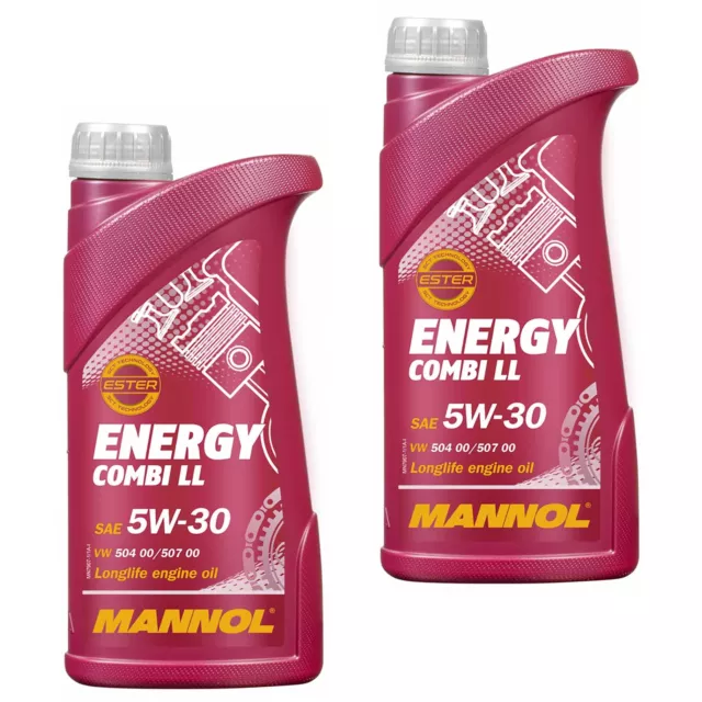 2x1 Litro Mannol Energy Combi Ll 5W-30 aceite motor MN7907 Api Sn Acea