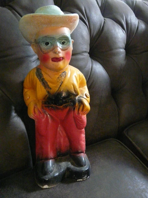 Vintage Not Lone Ranger Chalkware Figure Masked Cowboy Bandit Carnival toy prize