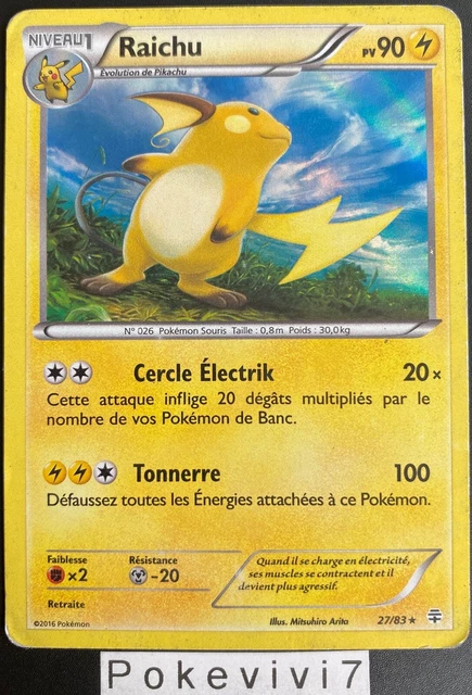 Carte Pokemon RAICHU 27/83 Holo XY Générations FR OCCASION