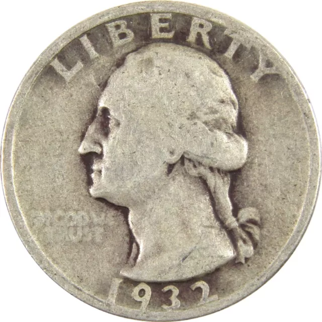 1932 Washington Quarter AG About Good 90% Silver 25c Coin