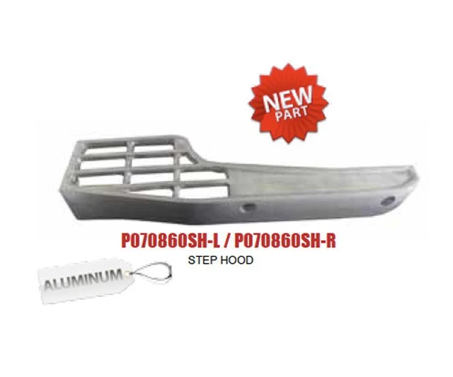value line aluminum hood step for up to a 2006 Peterbilt 379 short or long, for