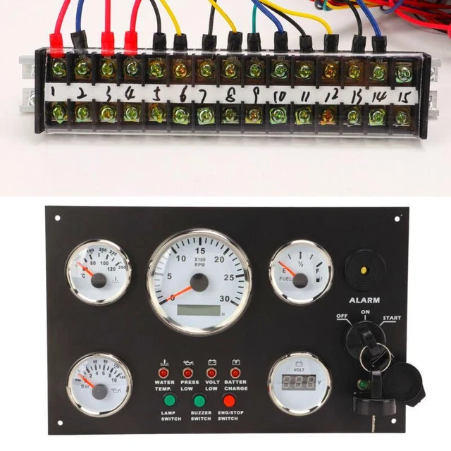 Termometro Digitale 4 In 1 Per Moto - Temperatura Acqua, Motore, Voltaggio E Orologio, Display LCD Impermeabile - Foto 3