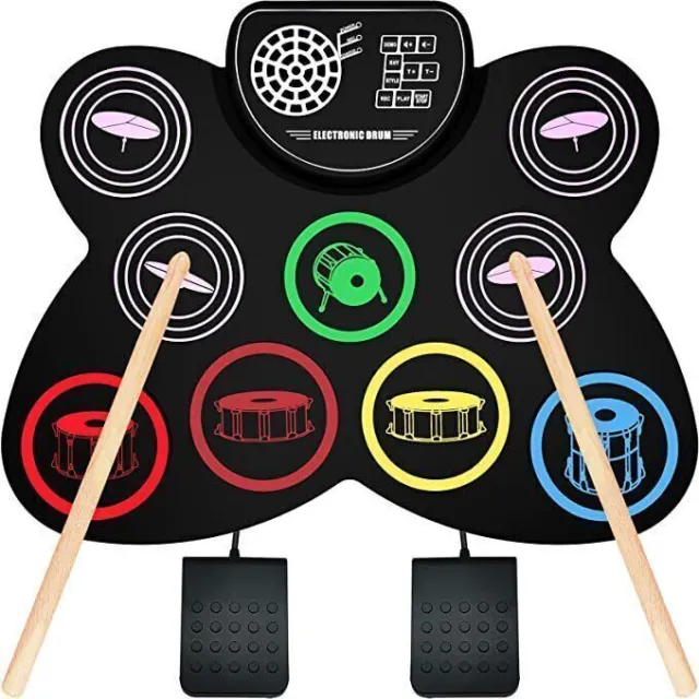Tragbare elektronische Drum Kit Pad Hand Roll Lautsprecher Kinder Geschenk