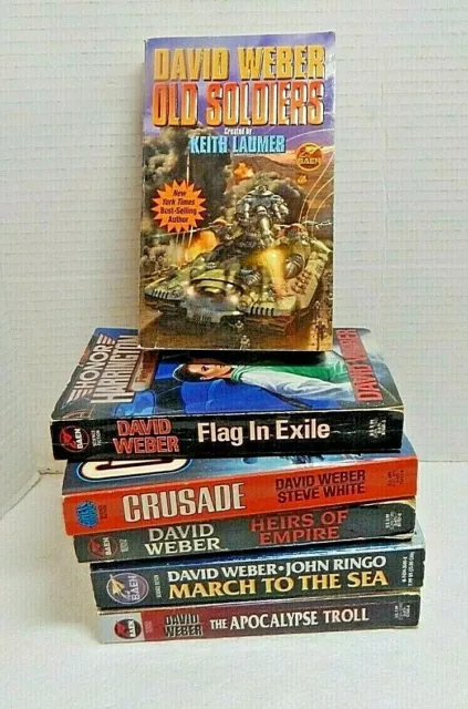 David Weber Lot of 6 Books Old Soldiers Crusade Flag In Exile Heirs Of Empire  $