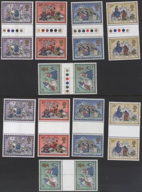 GB 1979 Christmas set, gutter pair and Traffic Lights gutter pair, mint MNH