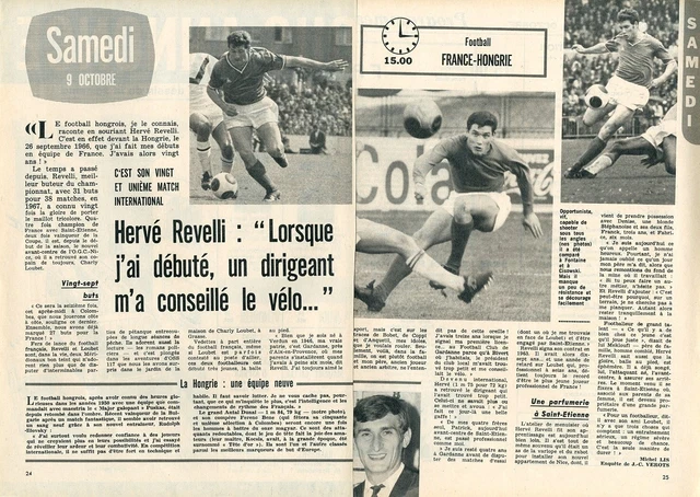 Photo Tirage Argentique Vintage Équipe De France Foot - Hervé Revelli (1966) 13x18cm