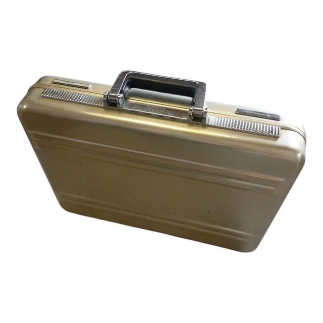 ZERO HALLIBURTON ATTACHE Case Vintage Champagne Gold 46cm x