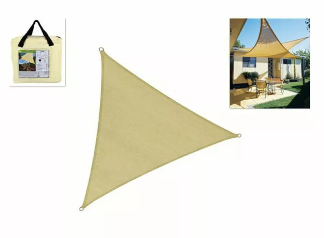 Rideau A Voile Triangulaire de Soleil Ombrée Toile Parasol Jardin 3X3X3 346