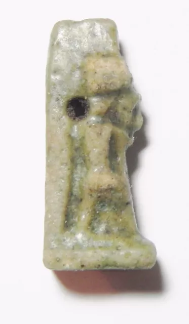 Zurqieh -Af2399- Ancient Egypt ,  Faience Nephertum  Amulet . 600 - 300 B.c