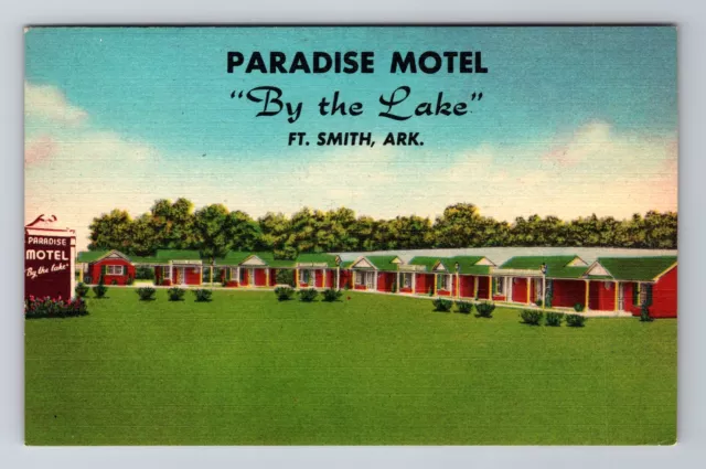 Fort Smith AR-Arkansas, Paradise Motel, Advertising, Antique Vintage Postcard