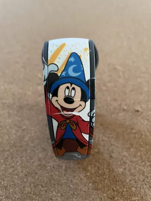 Disney Sorcerer Mickey Mouse Fantasia MagicBand WHITE NEW LINK IT LATER NEW