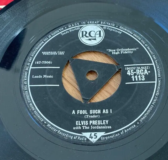 Elvis Presley ~ A fool such as I ... UK 7" vinyl single record