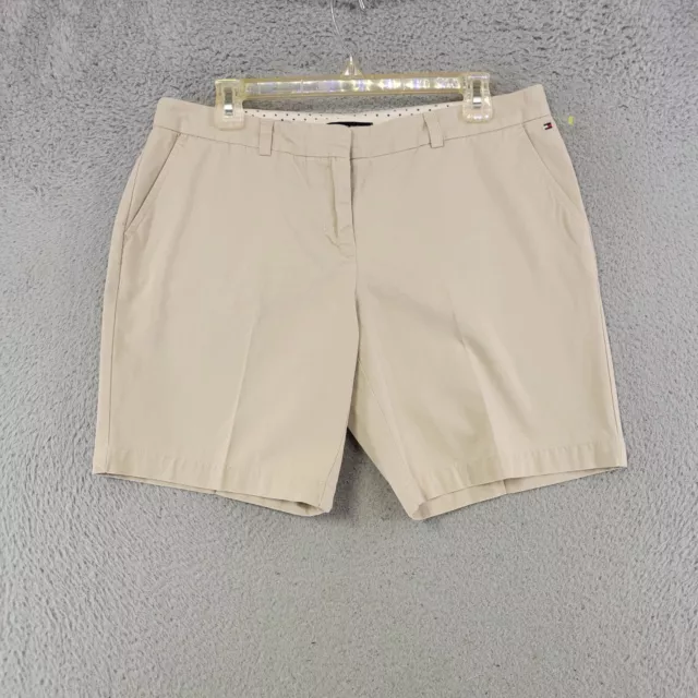 Tommy Hilfiger Shorts Womens 10 Beige Chino Bermuda Summer Casual Pockets