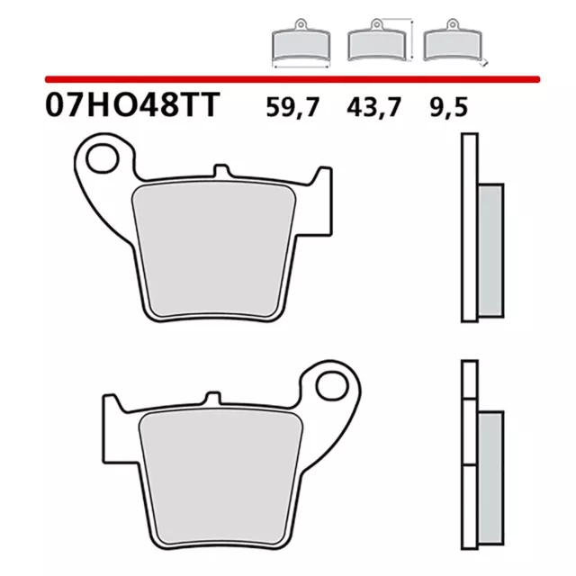 Brembo Kit Pastiglie Freno Posteriore Fantic Motor Caballero Motard 125 11-12-Co