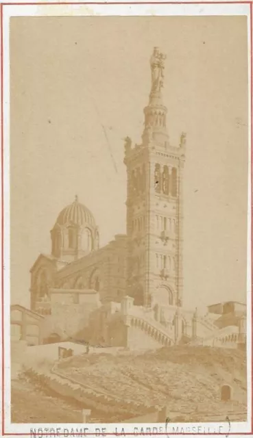 Originale CDV c1880 - FRANCE - Marseille - Notre Dame de la Garde