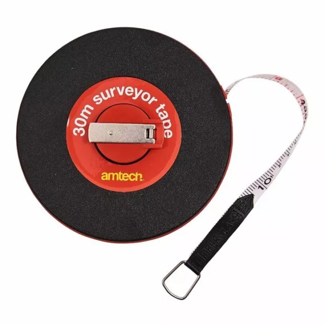 30m Surveyor Builders Fibreglass Measuring Tape Measure 100ft Metric Imperial 3