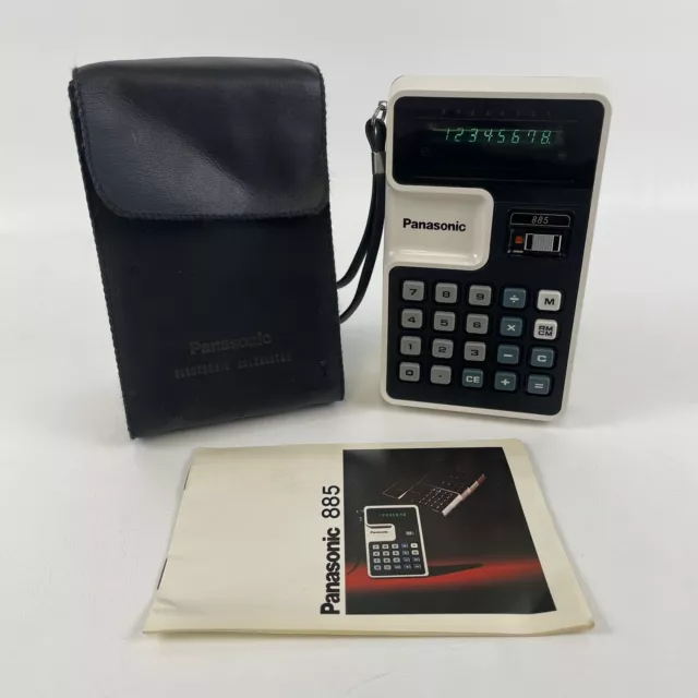 VTG Panasonic Electronic Calculator 885 JE-885U Space Age Digit Display TESTED!!