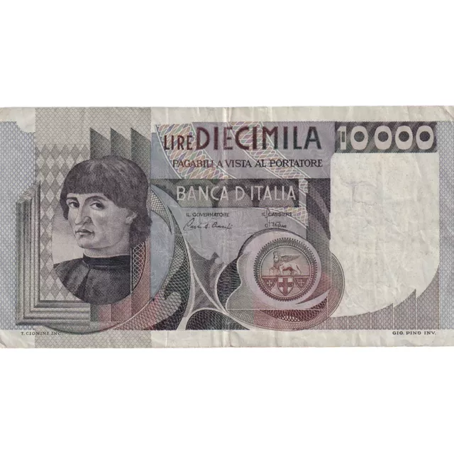 [#392945] Banknote, Italy, 10,000 Lire, 1976, 1976-10-30, KM:106a, VF(30-35)