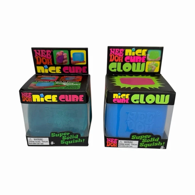 NEEDOH NICE CUBE and NeeDoh glow cube new set of 2 blue £27.26 ...