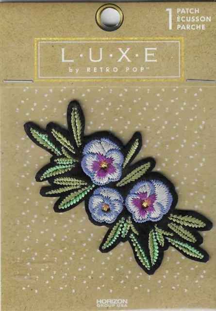 Luxe Retro Pop Floral Patch / PEEL and STICK/SEW *NEW