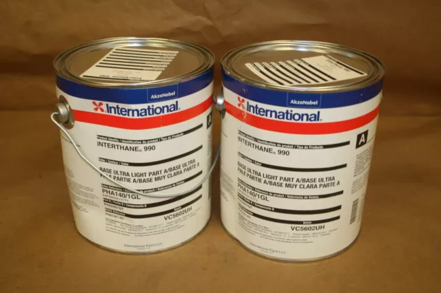 Lot of 2 1GL International Interthane 990 Part A Polyurethane - Base Ultra Light