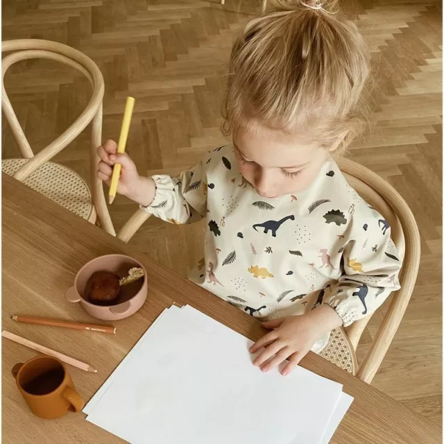 Baby Toddler Bibs Wear Long Sleeved Art Crafts Waterproof Mealtime Washable Kids 3