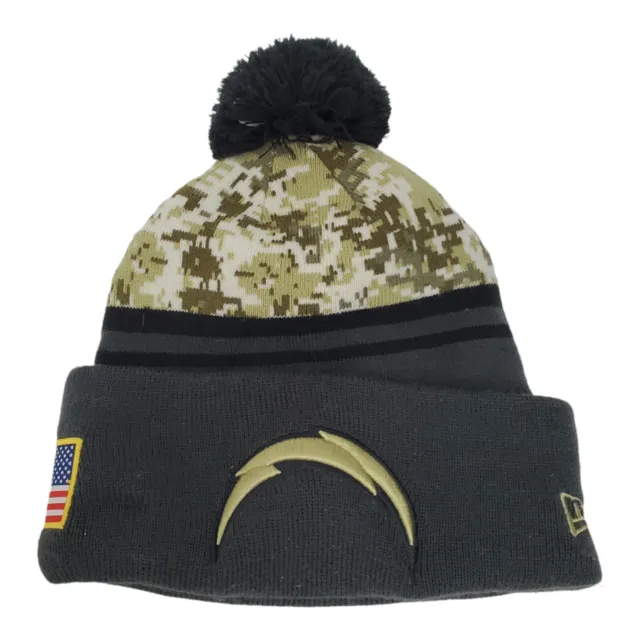SAN DIEGO LOS ANGELES CHARGERS Beanie Hat Green Camouflage NEW ERA NFL Football