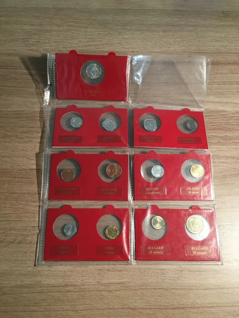Set 13 Coins UNC Jamaique-Caraibes Orientales-Chili-Pakistan-Islande-Bulgarie