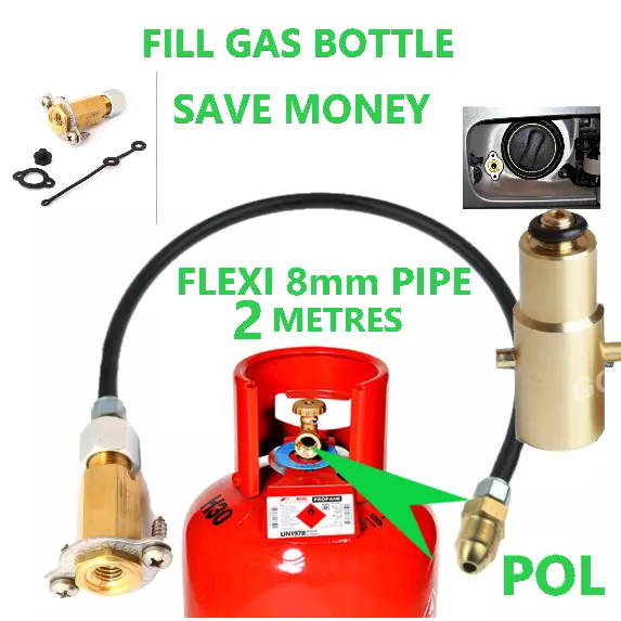 LPG GPL Gas Bottle Refill Adapter Set for UK gas bottles refill in all – DN  AUTOGAS PARTS LTD